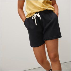 Everlane Track Sweatshort in Black